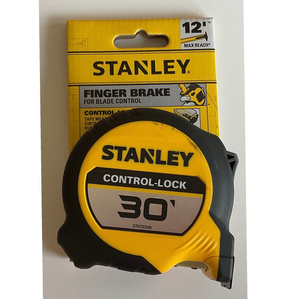 Stanley Control-Lock 30ft Tape Measure 12ft Reach Finger Brake STHT37245